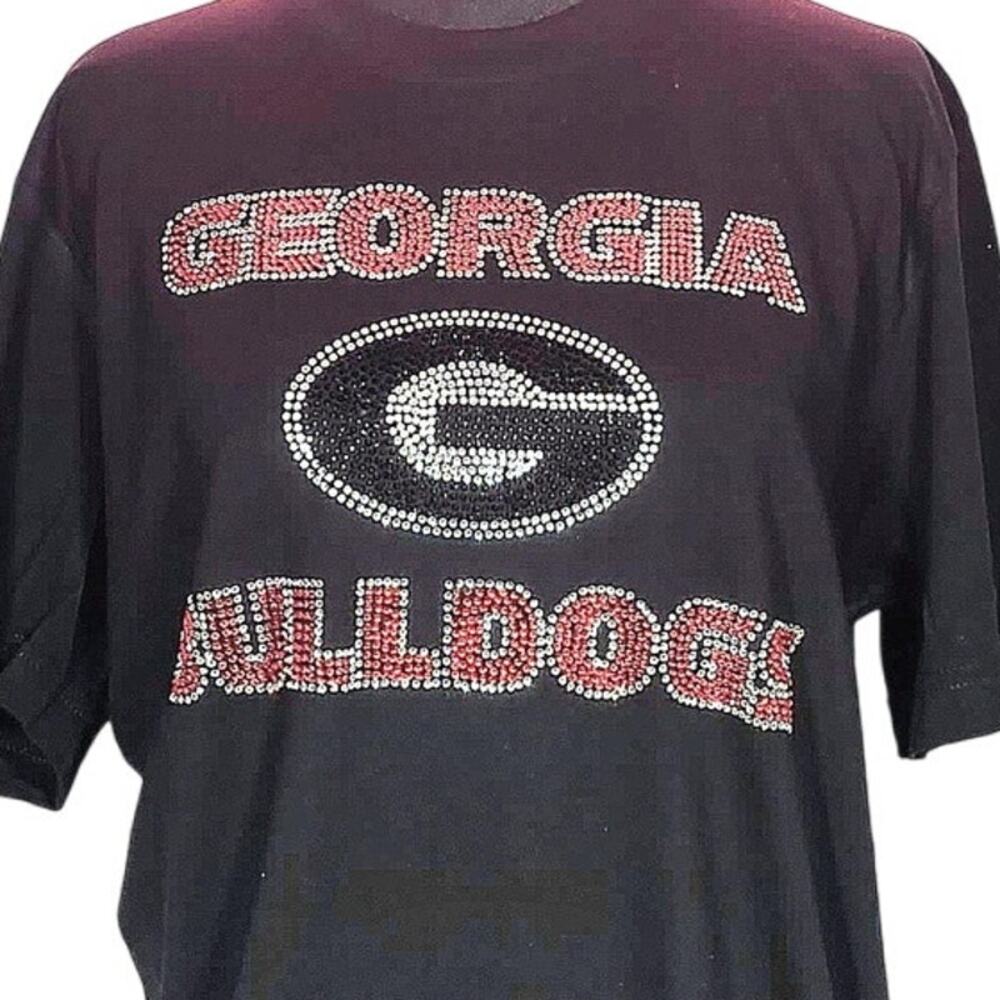 Georgia Bulldogs Rhinestone TShirt University of Georgia Football Game Day Shirt